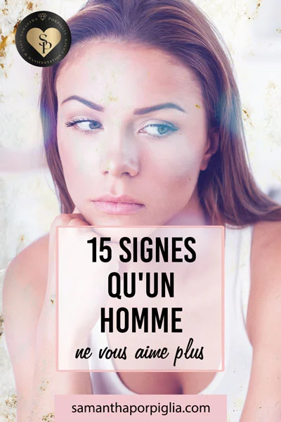 Infographie 15 signes qui prouvent qu'un homme ne vous aime pas